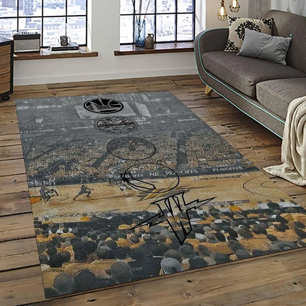 NBA Golden State Warriors Basketball Team Logo Sport Carpet Area Rug Home Decor Best Gift For Friends GSW78