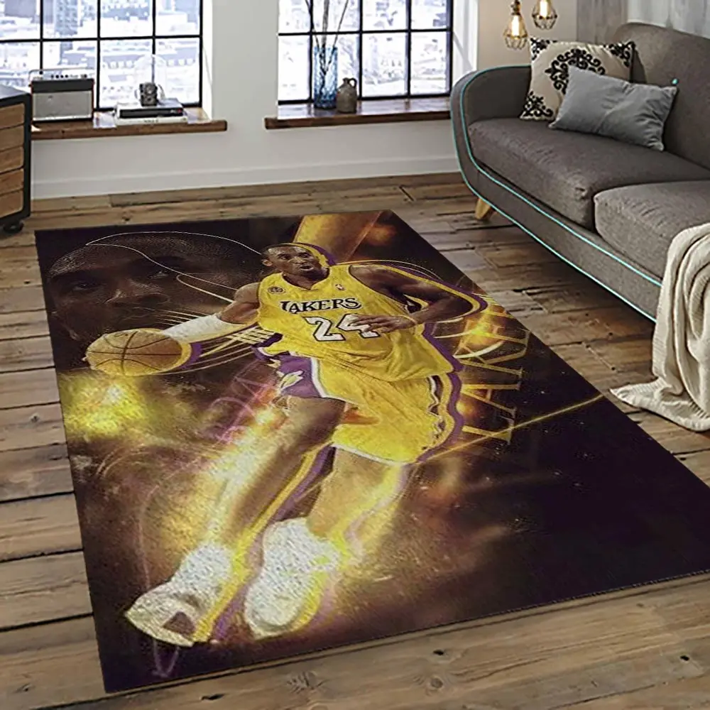NBA Los Angeles Lakers Basketball Team Logo Sport Carpet Area Rug Home Decor Best Gift For Friends LASL19
