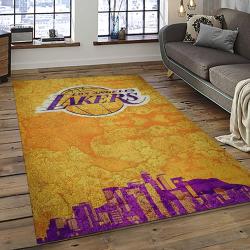 NBA Los Angeles Lakers Basketball Team Logo Sport Carpet Area Rug Home Decor Best Gift For Friends LASL32