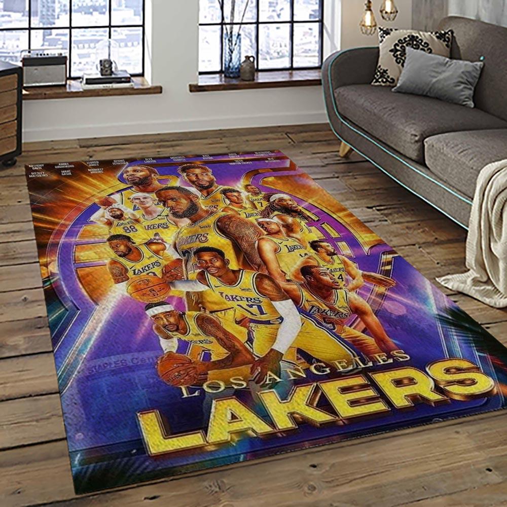 NBA Los Angeles Lakers Basketball Team Logo Sport Carpet Area Rug Home Decor Best Gift For Friends LASL40