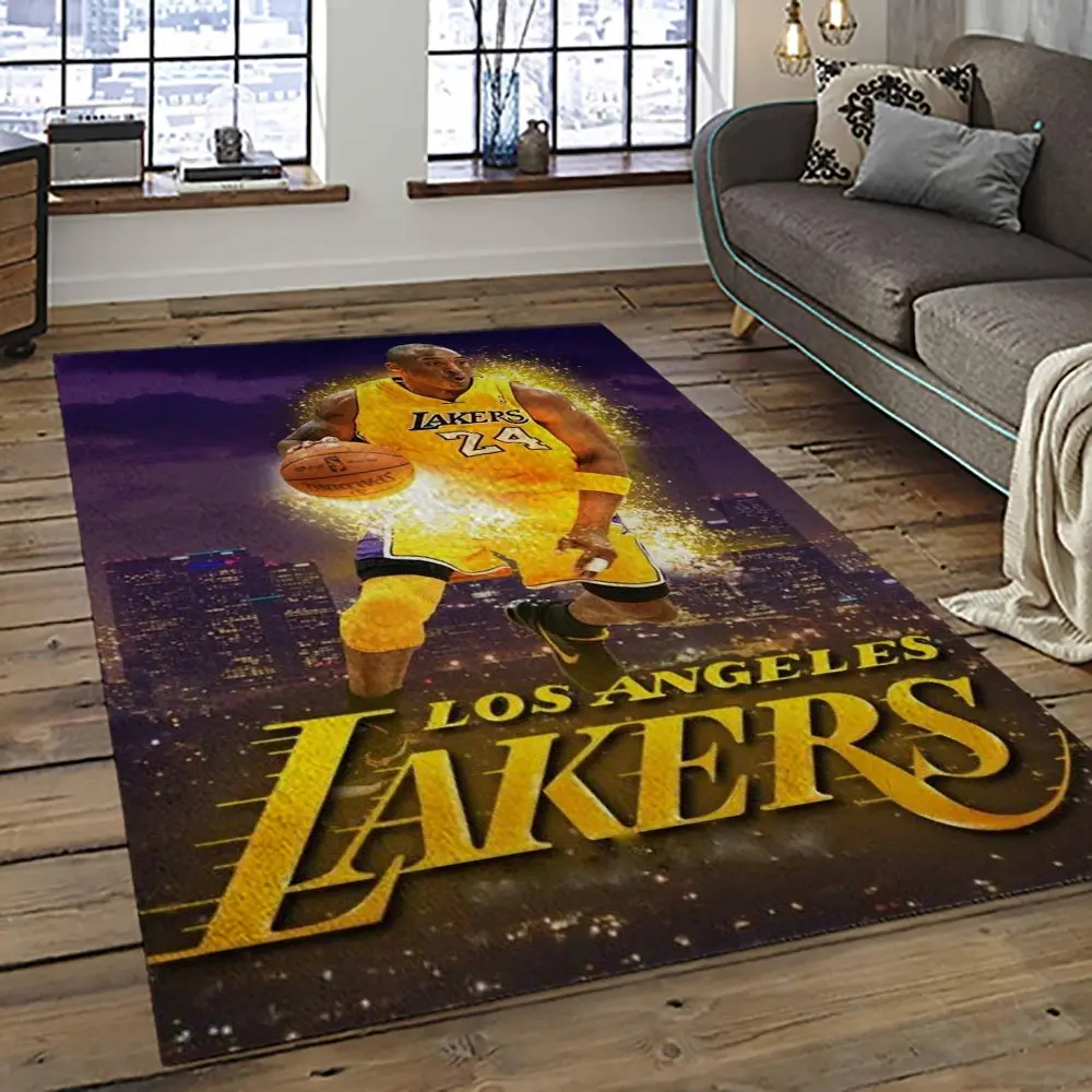 NBA Los Angeles Lakers Basketball Team Logo Sport Carpet Area Rug Home Decor Best Gift For Friends LASL41