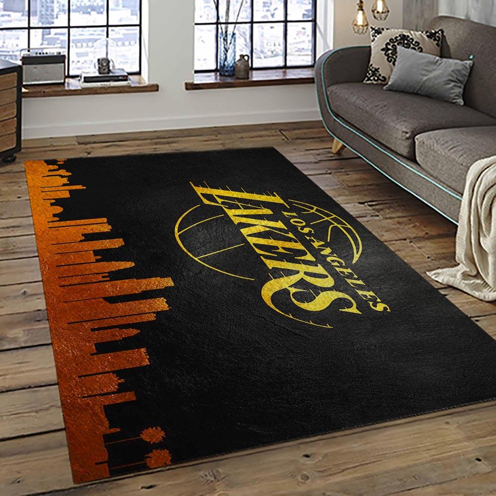 NBA Los Angeles Lakers Basketball Team Logo Sport Carpet Area Rug Home Decor Best Gift For Friends LASL5