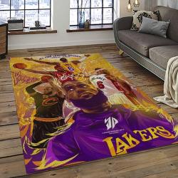 NBA Los Angeles Lakers Basketball Team Logo Sport Carpet Area Rug Home Decor Best Gift For Friends LASL55
