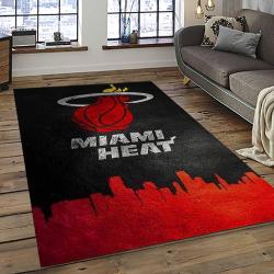 NBA Miami Heat Basketball Team Logo Sport Carpet Area Rug Home Decor Best Gift For Friends MH52