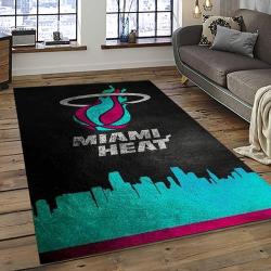 NBA Miami Heat Basketball Team Logo Sport Carpet Area Rug Home Decor Best Gift For Friends MH62
