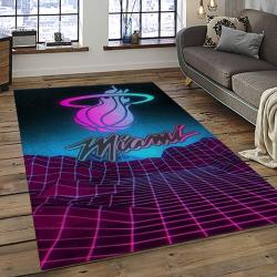 NBA Miami Heat Basketball Team Logo Sport Carpet Area Rug Home Decor Best Gift For Friends MH63