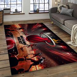 NBA Miami Heat Basketball Team Logo Sport Carpet Area Rug Home Decor Best Gift For Friends MH72