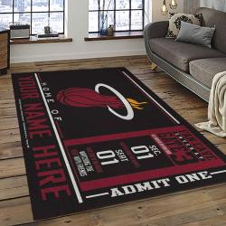 NBA Miami Heat Basketball Team Logo Sport Carpet Area Rug Home Decor Best Gift For Friends MH78