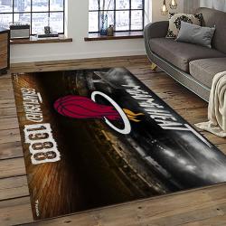 NBA Miami Heat Basketball Team Logo Sport Carpet Area Rug Home Decor Best Gift For Friends MH81