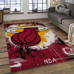 NBA Miami Heat Basketball Team Logo Sport Carpet Area Rug Home Decor Best Gift For Friends MH84