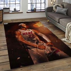 NBA Miami Heat Basketball Team Logo Sport Carpet Area Rug Home Decor Best Gift For Friends MH90
