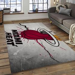 NBA Miami Heat Basketball Team Logo Sport Carpet Area Rug Home Decor Best Gift For Friends MH96