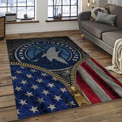 NBA Minnesota Timberwolves Basketball Team Logo Sport Carpet Area Rug Home Decor Best Gift For Friends MT44