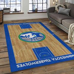 NBA Minnesota Timberwolves Basketball Team Logo Sport Carpet Area Rug Home Decor Best Gift For Friends MT47