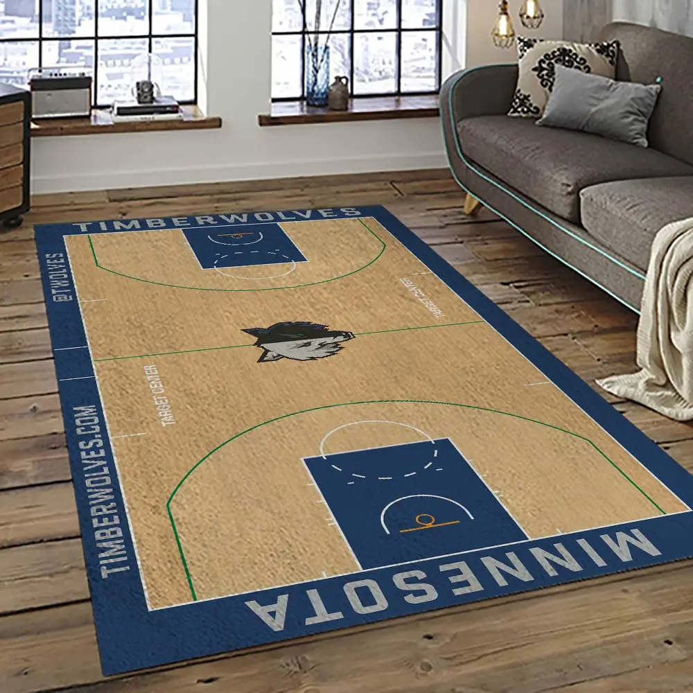 NBA Minnesota Timberwolves Basketball Team Logo Sport Carpet Area Rug Home Decor Best Gift For Friends MT50