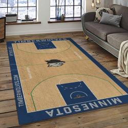 NBA Minnesota Timberwolves Basketball Team Logo Sport Carpet Area Rug Home Decor Best Gift For Friends MT50