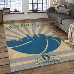 NBA Minnesota Timberwolves Basketball Team Logo Sport Carpet Area Rug Home Decor Best Gift For Friends MT51