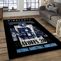 NBA Minnesota Timberwolves Basketball Team Logo Sport Carpet Area Rug Home Decor Best Gift For Friends MT52