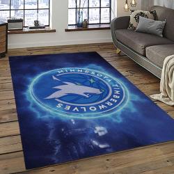 NBA Minnesota Timberwolves Basketball Team Logo Sport Carpet Area Rug Home Decor Best Gift For Friends MT59