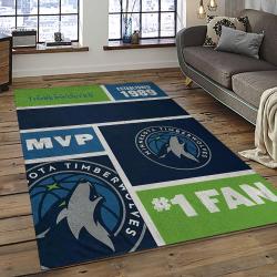 NBA Minnesota Timberwolves Basketball Team Logo Sport Carpet Area Rug Home Decor Best Gift For Friends MT60