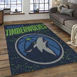 NBA Minnesota Timberwolves Basketball Team Logo Sport Carpet Area Rug Home Decor Best Gift For Friends MT63