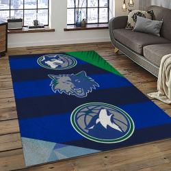 NBA Minnesota Timberwolves Basketball Team Logo Sport Carpet Area Rug Home Decor Best Gift For Friends MT71
