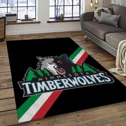 NBA Minnesota Timberwolves Basketball Team Logo Sport Carpet Area Rug Home Decor Best Gift For Friends MT72