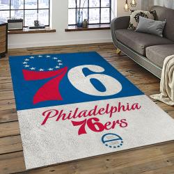 NBA Philadelphia 76ers Basketball Team Logo Sport Carpet Area Rug Home Decor Best Gift For Friends P7646