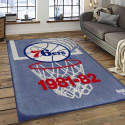 NBA Philadelphia 76ers Basketball Team Logo Sport Carpet Area Rug Home Decor Best Gift For Friends P7654