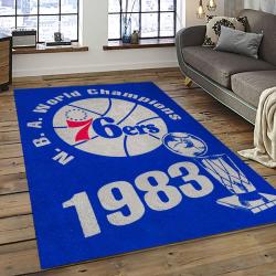 NBA Philadelphia 76ers Basketball Team Logo Sport Carpet Area Rug Home Decor Best Gift For Friends P7656