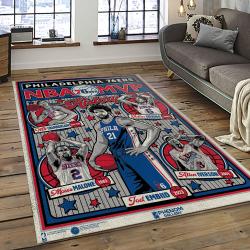 NBA Philadelphia 76ers Basketball Team Logo Sport Carpet Area Rug Home Decor Best Gift For Friends P7662