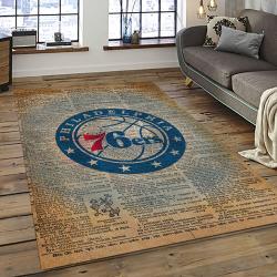 NBA Philadelphia 76ers Basketball Team Logo Sport Carpet Area Rug Home Decor Best Gift For Friends P7663