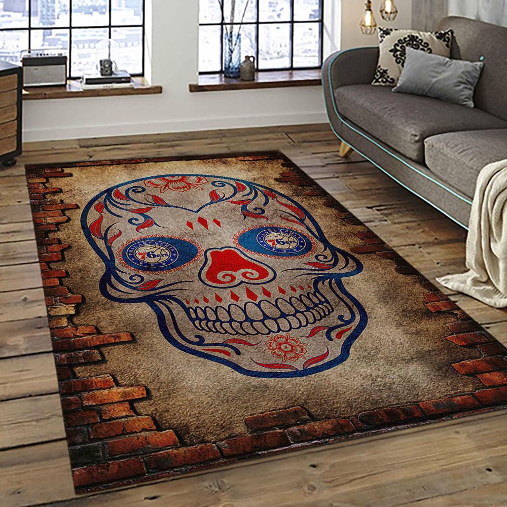 NBA Philadelphia 76ers Basketball Team Logo Sport Carpet Area Rug Home Decor Best Gift For Friends P7664