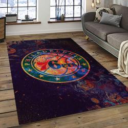 NBA Philadelphia 76ers Basketball Team Logo Sport Carpet Area Rug Home Decor Best Gift For Friends P7665