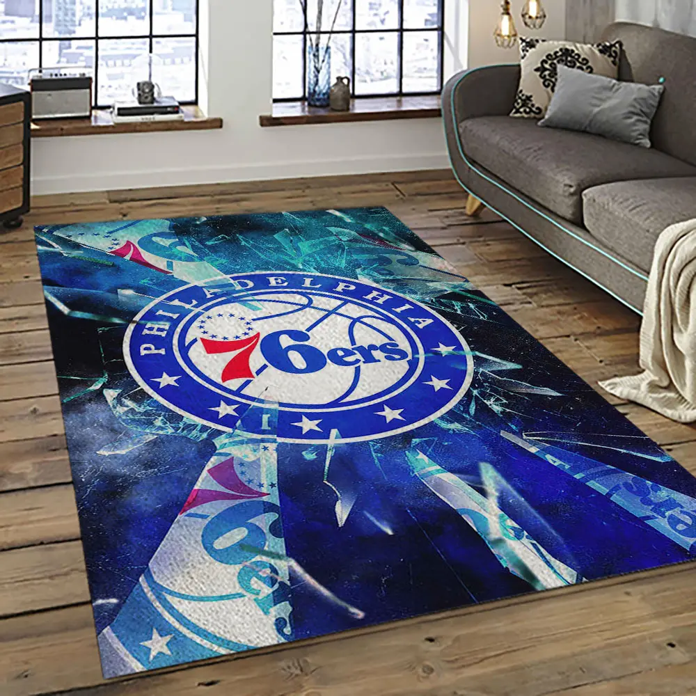 NBA Philadelphia 76ers Basketball Team Logo Sport Carpet Area Rug Home Decor Best Gift For Friends P7668