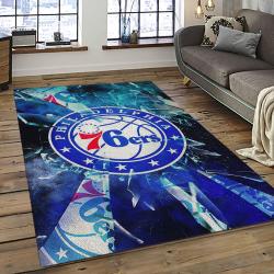 NBA Philadelphia 76ers Basketball Team Logo Sport Carpet Area Rug Home Decor Best Gift For Friends P7668