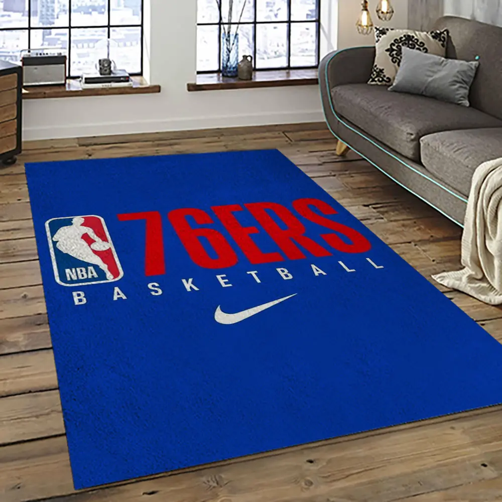 NBA Philadelphia 76ers Basketball Team Logo Sport Carpet Area Rug Home Decor Best Gift For Friends P7672