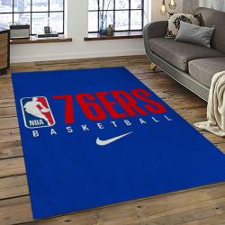 NBA Philadelphia 76ers Basketball Team Logo Sport Carpet Area Rug Home Decor Best Gift For Friends P7672