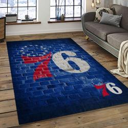 NBA Philadelphia 76ers Basketball Team Logo Sport Carpet Area Rug Home Decor Best Gift For Friends P7677
