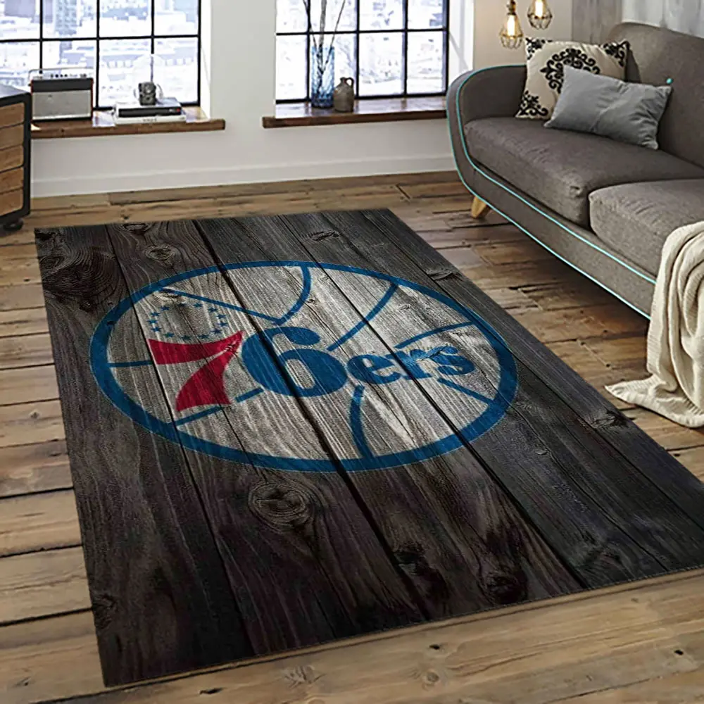 NBA Philadelphia 76ers Basketball Team Logo Sport Carpet Area Rug Home Decor Best Gift For Friends P7679