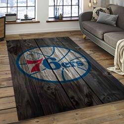 NBA Philadelphia 76ers Basketball Team Logo Sport Carpet Area Rug Home Decor Best Gift For Friends P7679