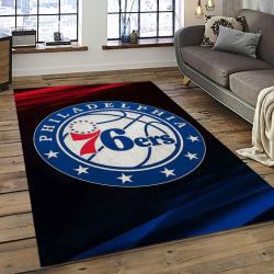 NBA Philadelphia 76ers Basketball Team Logo Sport Carpet Area Rug Home Decor Best Gift For Friends P7680