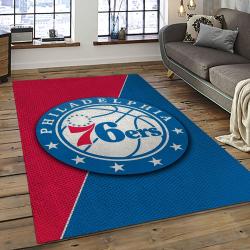 NBA Philadelphia 76ers Basketball Team Logo Sport Carpet Area Rug Home Decor Best Gift For Friends P7681