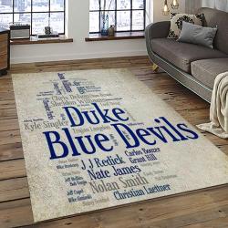 NCAA Duke Blue Devils Football Team Logo Sport Carpet Area Rug Home Decor Best Gift For Friends DKBD4
