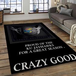 NCAA Kansas Jayhawks Football Team Logo Sport Carpet Area Rug Home Decor Best Gift For Friends KSJK41
