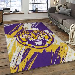 NCAA LSU Tigers Basketball Team Logo Sport Carpet Area Rug Home Decor Best Gift For Friends LSU10