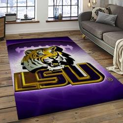NCAA LSU Tigers Basketball Team Logo Sport Carpet Area Rug Home Decor Best Gift For Friends LSU16