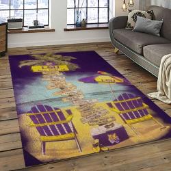 NCAA LSU Tigers Basketball Team Logo Sport Carpet Area Rug Home Decor Best Gift For Friends LSU22