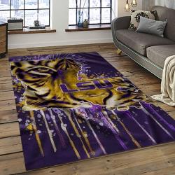 NCAA LSU Tigers Basketball Team Logo Sport Carpet Area Rug Home Decor Best Gift For Friends LSU32
