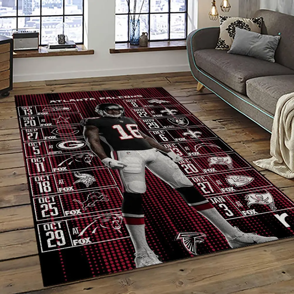 NFL Atlanta Falcons Football Team Logo Sport Carpet Area Rug Home Decor Best Gift For Friends ATFL31